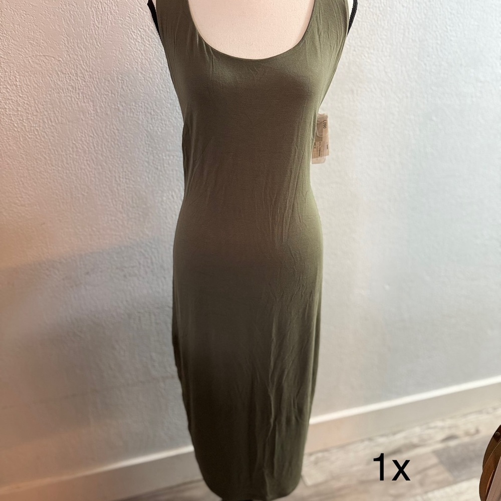 Chic Olive Midi Dress